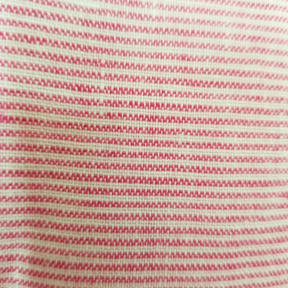 Abercrombie & Fitch Mens 100% Linen Long Sleeve Shirt Pink Stripe M Button Down - Picture 6 of 13
